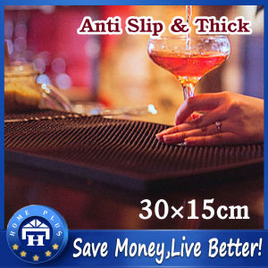 【Local delivery】 30*15CM/60*8CM Rectangle Bar Mat PVC Beer Bar Mat Drinking Rubber Table Placemat Cup Mat Pad Water Proof Rug Kitchen Coaster Service Rubber Spill Mat Non-Slip Drink Bar Restaurant Pub Counter Bar Rubber Mat