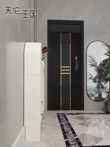 Cream Style Ultra-Thin Flip Style Home Shoe Cabinet A Shoe Changing Stool Is Integrated Behind The Cabinet Door