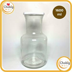 CHOBIG Pitcher Jug Kaca 1L 1000ml Clear Glass / Vas Bunga Kaca