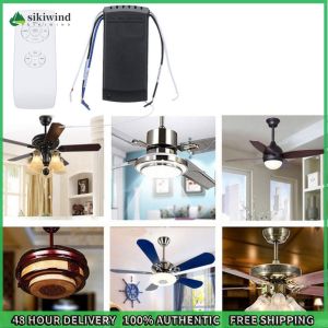 Sikiwind Universal Ceiling Fan Lamp Remote Control with Receiver Holder Kits Wireless Remote Controller Speed Control Timing