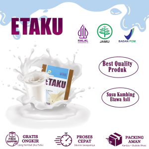 Etaku - Susu Kambing Etawa Bubuk Murni Berkhasiat Untuk Kesehatan Tubuh - 200 ML