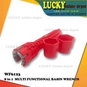 WF6123 8 IN 1 MULTIFUNCTIONAL FAUCET AND SINK BASIN TOOL WRENCH SPANNER