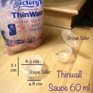 [Isi 50] Thinwall Cup 60 ml Victory / Thinwal Sauce Cup 60ml / Tempat Saos Bumbu 60 ml Victory / Sauce Cup 60 ml / Tempat Saos Bumbu 60ml