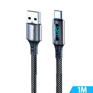 MeeGoo Type-C Fast Charging Cable PD120W Digital Display Data Cable USB to Type C Fast Charger Cable Nylon Braided 快充数据线 充电线