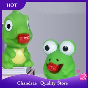 [Chandrae] Children Creative Decompression Fidget Toys Pinch Frog Dinosaur Sticking Tongue Out Relieve Stress Toy Christmas Gifts For Kids