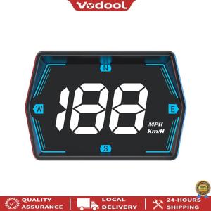 [Vodool Official Tool] Car Digital GPS Speedometer HD LED Display Head Up Display Compass Digital GPS HUD Overspeed Alarm Speedometer Odometer