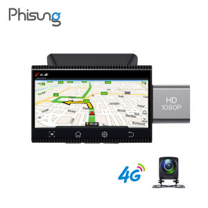 Camera hành trình tích hợp cam lùi Phisung K11 hỗ trợ 4G Wifi màn hình android 3 inch