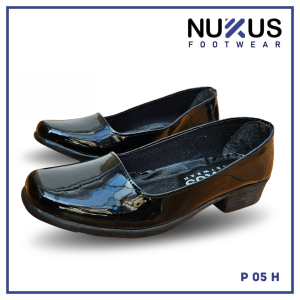 Nukus Tali Hitam Glossy Pantofel Paskib Sepatu Wanita Sekolah - P 05