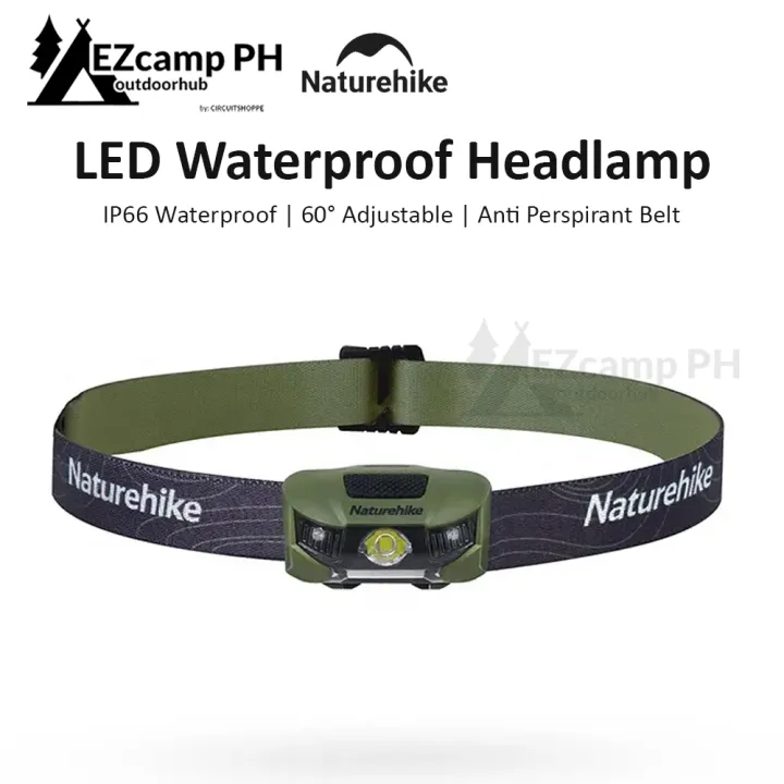 Naturehike%20LED%20Headlamp%20Camping%20Hiking%20Headlight%20Ultralight%20Head%20Lamp%20Light%204%20Modes%20Flashlight%20SOS%20Emergency%20Red%20Light%2060%C2%B0%20Adjustable%20IP66%20Waterproof%202%20AAA%20Battery%20Nature%20Hike%20-%20Image%202