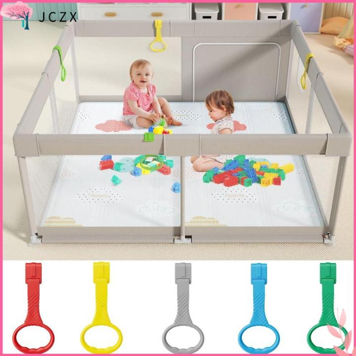 JCZX Plastic Playpen Pull Ring Light Weight Solid Color Baby Walking