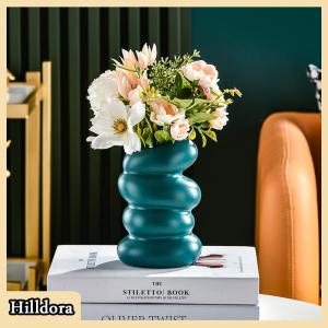 [Hilldora] Plastic Spiral Vase Nordic Creative Flower Arrangement Container For Kitchen Living Bedroom Home Decoration Ornament
