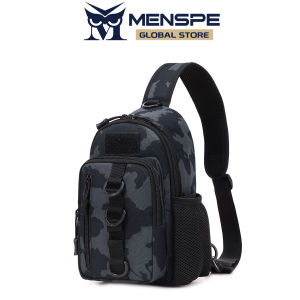 MENSPE Outdoor Chest Bag Men Multifunctional Hiking Bag Waterproof Travel Shoulder Bag Large Capacity Lightweight Sports Fitness Backpack Casual Shoulder Bag Camping Bag