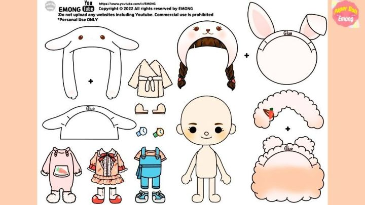 【Tiên Tiên AuYouti 】(Chưa Cắt )-Bộ Sưu Tập Búp Bê Giấy Nhà TiênTiên ...