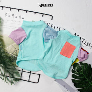 Baju Kucing Anjing Cowok Cewek Karakter Bulu Kecil Lucu-BUKI COLORBLOCK TEE