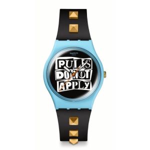 Swatch Broken Rules (SO31L101) Black 34mm Silicone Watch