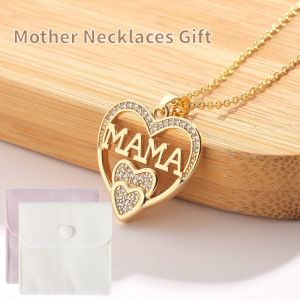 Mother’s Day Three Heart Fashion Pendant Necklaces for Mom I Love You Gifts