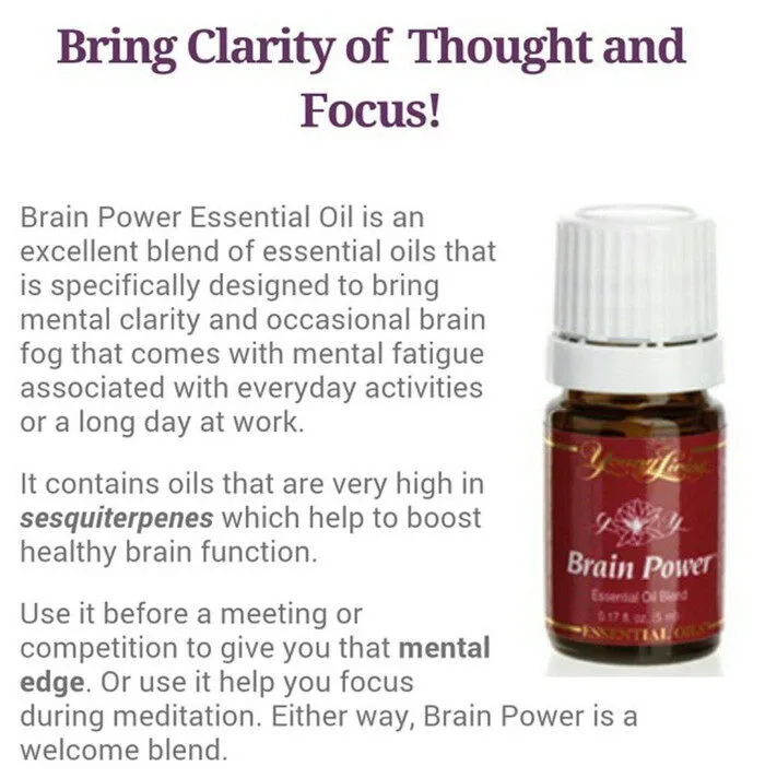 Young Living Scent Wise / Brain Power Pure Essential Oil Blend 5ml