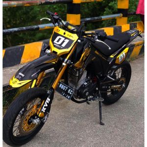 Decal stiker CRF 150 L hitam gold Full body / klx bf / dtracker 150 / wr 155