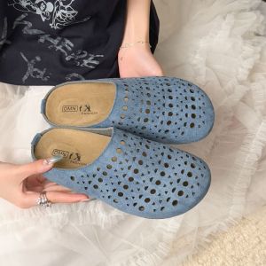 แฟชั่นกลวง เท้าขี้เกียจ รองเท้าแตะลําลอง