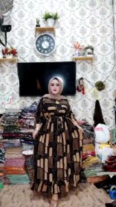 dress jumbo ld 120 motif beras polkadot