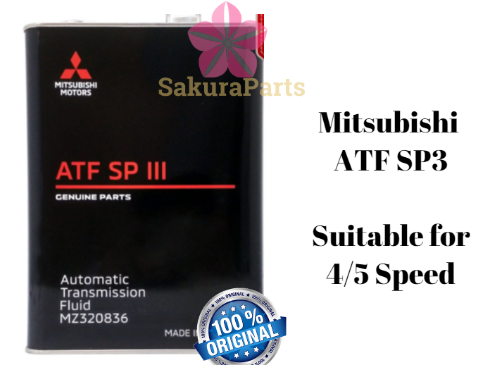 (NEW PACKING) Mitsubishi ATF SP3 Automatic Transmission Fluids 4L | Lazada