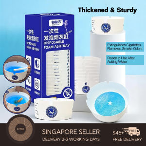 25pcs Disposable Instant Gel Foam Ashtray Thickened Sturdy Extinguishe Cigarettes Removes Smoke Odors Ready to Use After Add Water Instant Gel Ashtray