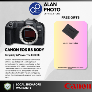 Canon EOS R8 Mirrorless Camera Body + RF 24-50mm F4.5-6.3 IS STM Lens | Canon Singapore Warranty