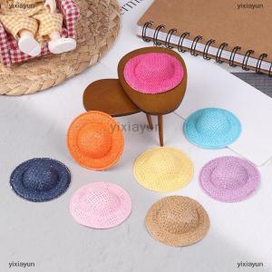 [COD] yixiayun 5Pcs Dollhouse Hand Weaved Straw Hat Doll Mini Colorful Hat Dollhouse Decoration Accessories For Kid Pretend Play Toys
