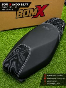 Bom x Indo Seat Click 125/150 White Stitch / Black Stitch