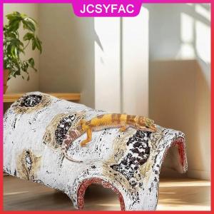 JCSYFAC 1pcs bền gỗ bạch dương kết cấu PVC nơi trú ẩn bò sát Hideaway hang động cho thằn lằn và động vật lưỡng cư đổ thư giãn & chơi