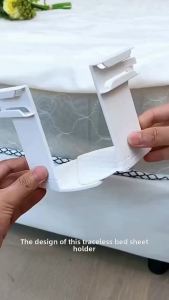 Sacesr 4Pcs Firm Heavy Duty Bed Sheet Holder Invisible Non-slip Mattress Straps Portable Durable Bed Sheet Grippers Dorm R6P8Q