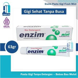Enzim Fresh Mint Toothpaste Pasta Gigi Tanpa Detergen Bebas Bau Mulut