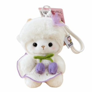 BANDA Creative Plush Sheep Toy 17cm Soft Fluffy Sheep Keychain Cute Stuffed Animal Lamb Stuffed Doll Bag Decor
