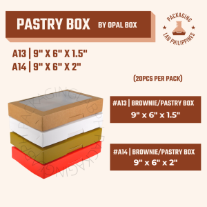 [20pcs] Medium Brownie Box Pastry Box by Opal Box