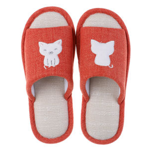 [Free Shipping] Cartoon Parent-Child Slippers For Men In Summer High-Heeled Indoor Home Slippers For Couples Autumn And Winter ChildrenS Cotton And Linen Parent-Child Style For Women