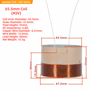 SPDD 2 Layers Bass Voice Coil 20.5mm~99.5mm White Aluminum Speaker Voice Coil Voice Coil Replacement Bass Speaker Voice Coil