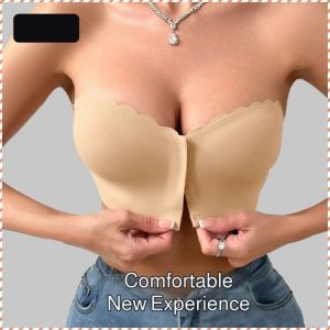 Bra Thin Gathering Corset Invisible Lift Removable Cotton Pads Natural and Stiff Transparent