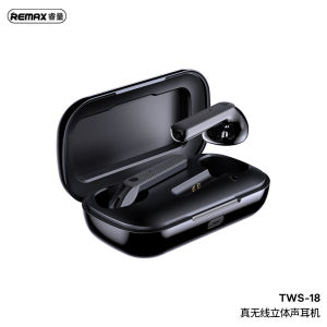 100% originalREMAX True Wireless V5.0 Stereo Earbuds TWS-18 Smart Noise Reduction 48H Standby Dual Main Earbuds Wireless Enjoyment