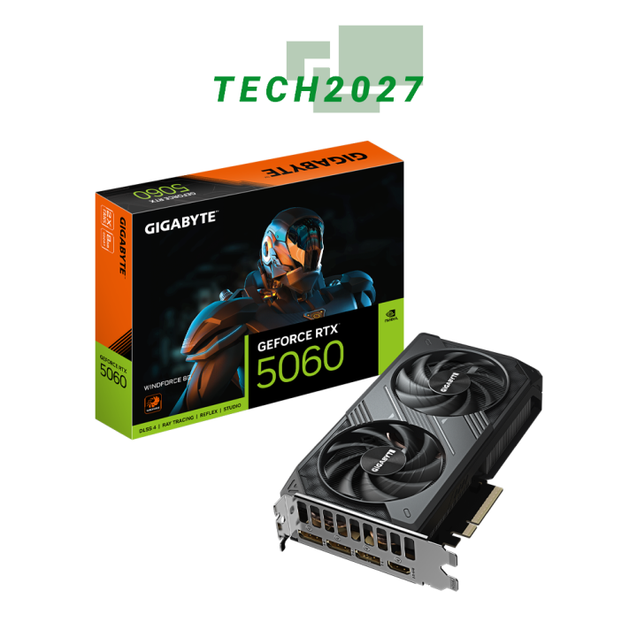 GIGABYTE WINDFORCE GeForce RTX 5060 8GB GDDR7 PCI Express Graphics Card  GV-N5060WF2-8GD