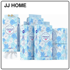 【JJ HOME】【6 Packs/Box】ManHua Camellia Hanging Tissue 4-Ply 1400 Sheets | Large Pack Tissue