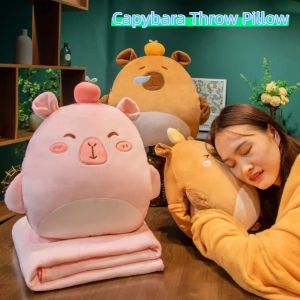 XYAX 3 trong 1 Gối ném hình chuột lang nước Đệm bông PP Chăn điều hòa Chăn ấm Dễ thương Di động Máy sưởi tay hoạt hình Sử dụng ô tô