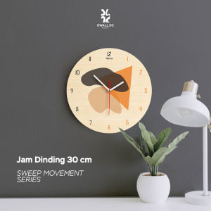 Jam Dinding Minimalis/[SWEEP MOVEMENT SERIES] - Jam Dinding Minimalis - TRIDENTE TRICOLOR - by Selembarkayoe