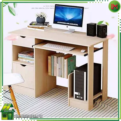 HOMECARE PH. HC-39 Study Table with drawer and bookshelf Solid Wood Computer Table