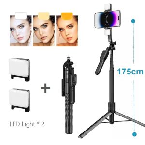 68.9in/175cm Tall Wireless 360 Degree Panorama Selfie Stick Mobile Phone Holder Stand Tripod for Travel Photo Video GoPro Gimbal