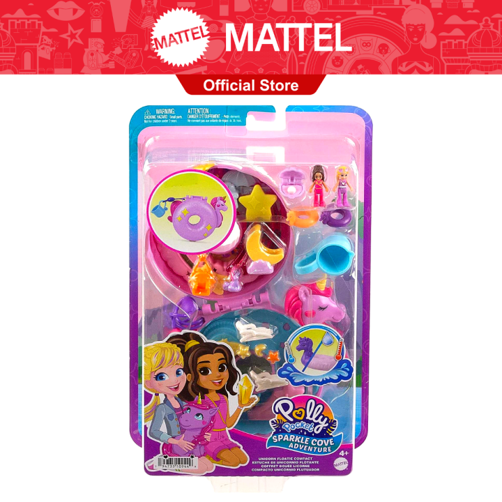 Polly Pocket World Sparkle Cove Adventure Unicorn Floatie Compact