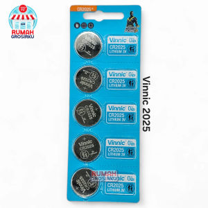 (1 Lembar Isi 5) Baterai VINNIC CR2025 Lithium 3V Batre Baterai Jam Tangan Digital