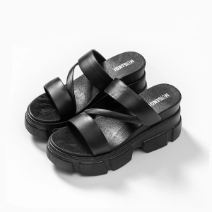 XUNDD 9CM Thick Soled Sandals for Womens Comfortable Sponge Cake Sole Slippers Casual Beach Shoes Size 36-41