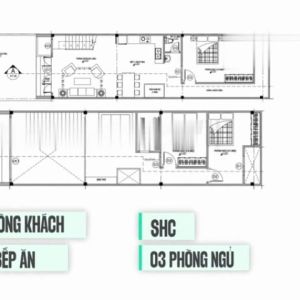 5x155m Bản Vẽ nhà cấp 4 Gác Lửng Sang Trọng. In Giấy A3 ảnh 3D màu gồm Kiến Trúc Kết Cấu Điện Nước