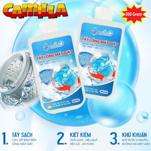 Chai Tẩy Vệ Sinh Máy Giặt Camilla 300G Loại Bỏ Các Cặn Bẩn Nấm Mốc Tẩy Mốc Gioăng Cao Su Tặng Kèm Viên Tẩy Lồng Giặt