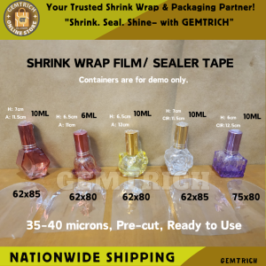 200pcs Shrink Wrap Plastic Packaging Shrinkable Sealer for Perfume Glass Bottle Container -10ml